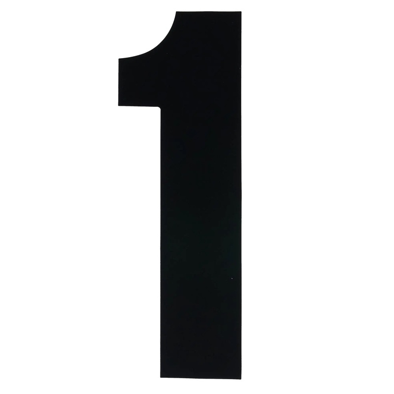 Bike It Race Numbers #1 Decal Black