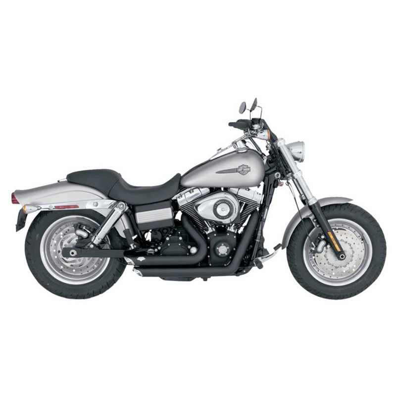 Short Shots Exhaust System 06-09 Fat bob, Dyna, Low, Wide & Super Glide - Black