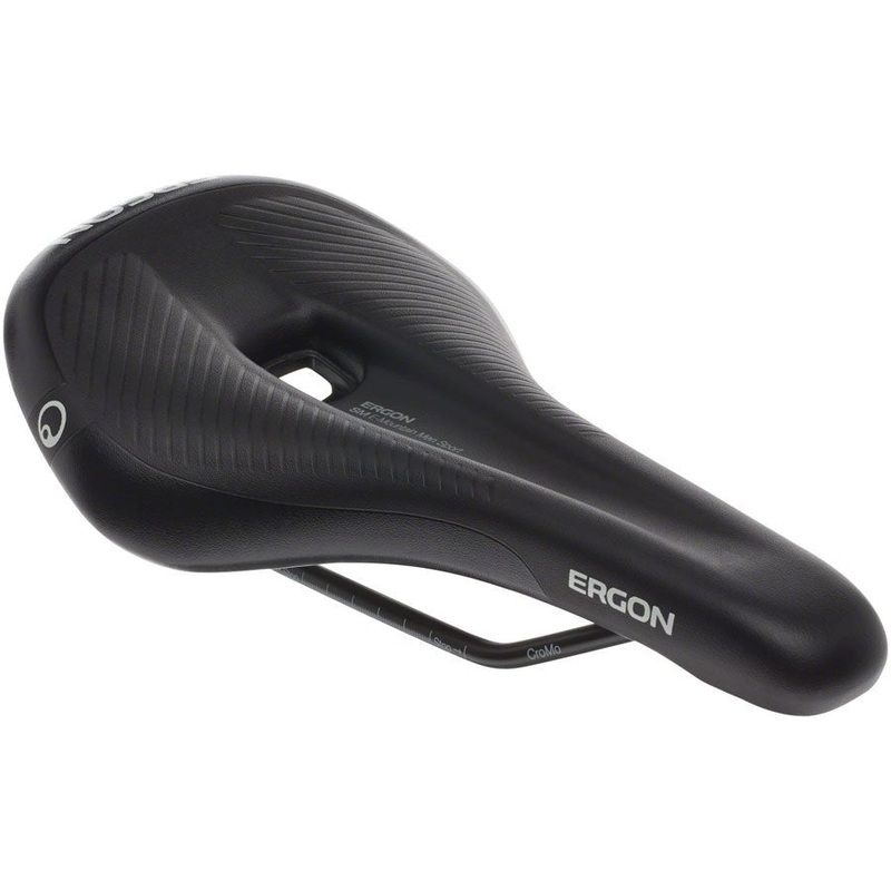 Ergon SM E Mountain Sport Men's Saddle - Chromoly Rails - Stealth Black - Small/Medium