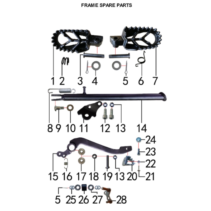 Flat Washer - 150DH & 230DH Gas Dirt Bike