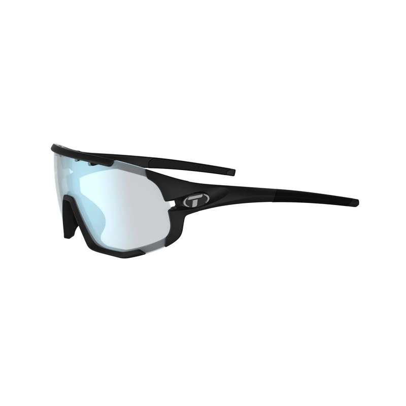 Tifosi Sledge Fototec Single Lens Cycle Sunglasses Matt Black Clarion Blue