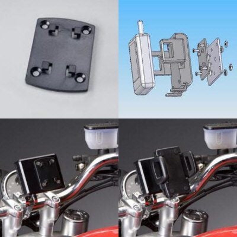 GPS Mount Four-Pin Accessory Adaptor, Black