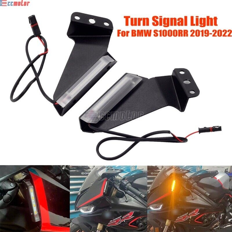 Mirror Block Off LED Turn Signal Light Indicators for BMW S1000RR 2019-2022 2021