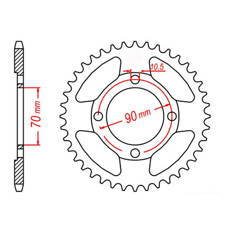 MTX 264 Steel Rear Sprocket #428 (11-Y2P)