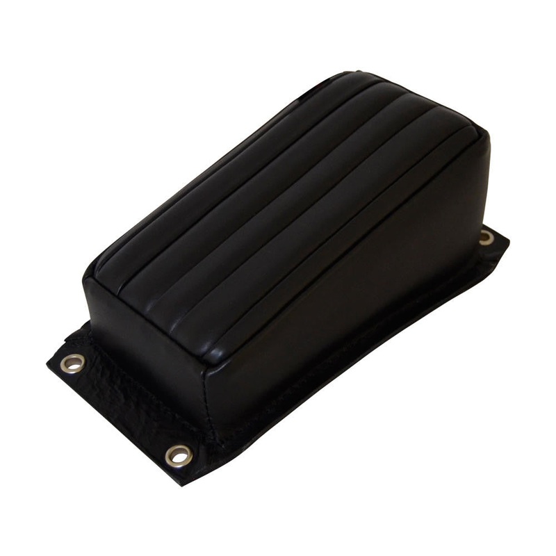 Bates Style Pillion Pad - Black Leather - Tuck N Roll