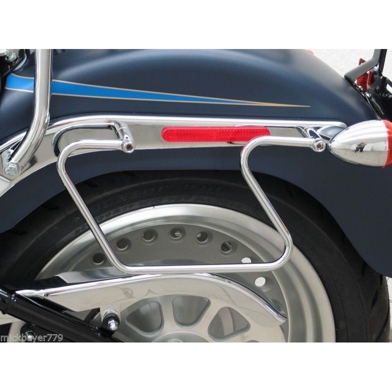 HARLEY DAVIDSON SOFTAIL 2000- UP TWIN CAM SADDLEBAG SUPPORTS CHROME