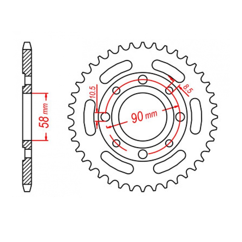 MTX 279 (3) Steel Rear Sprocket #520