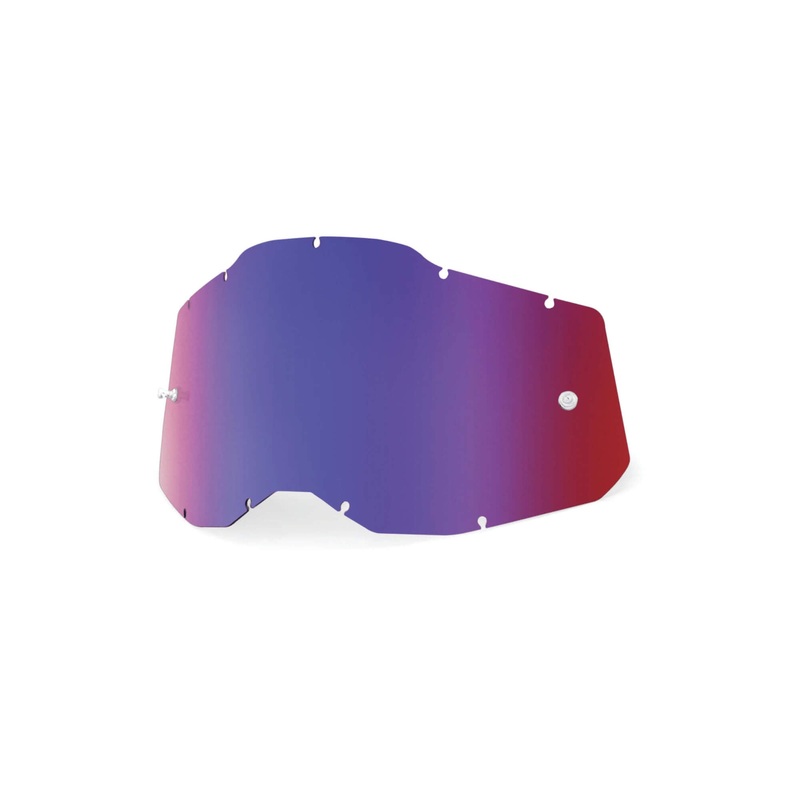 100% Racecraft 2 / Accuri 2 / Strata 2 Replacement Lens Sheet Red Blue