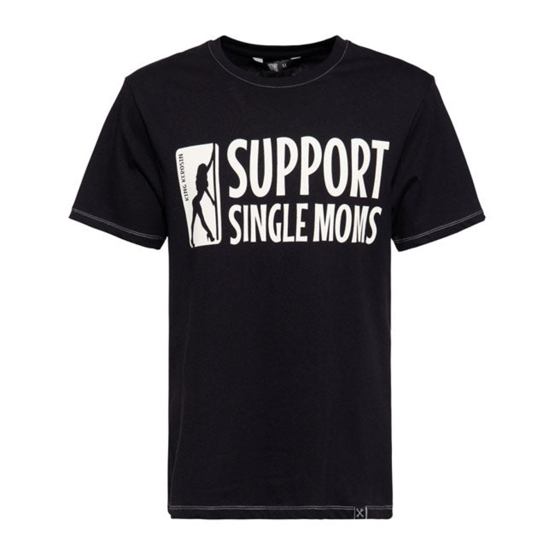 King Kerosin Support Single Moms T-Shirt Black