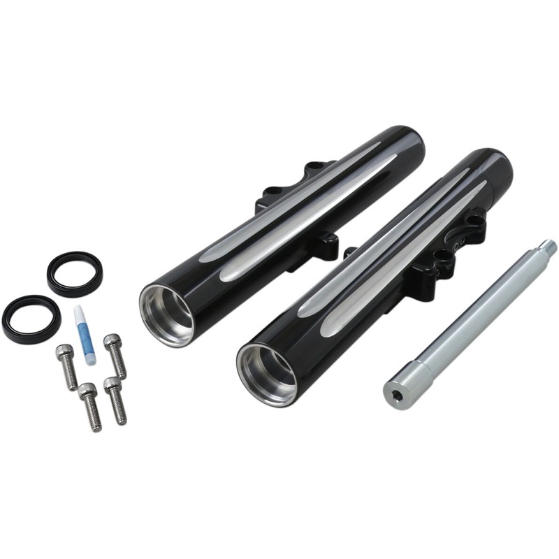 Deep Cut "Hot Leg" Fork Legs, Black - 00-07 Touring / Dual Disc