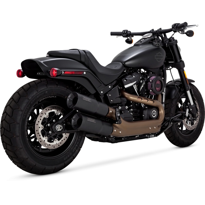 Harley Davidson  Fat Bob 2018 exhaust mufflers Vance Hines 46547 slip on Milwaukee 8   ce TUV  Hi-Output,