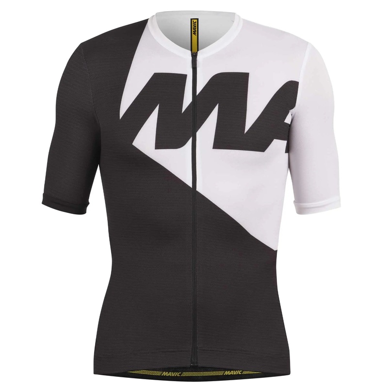 Mavic Aksium Graphic Short Sleeves Cycle Jersey White / Black