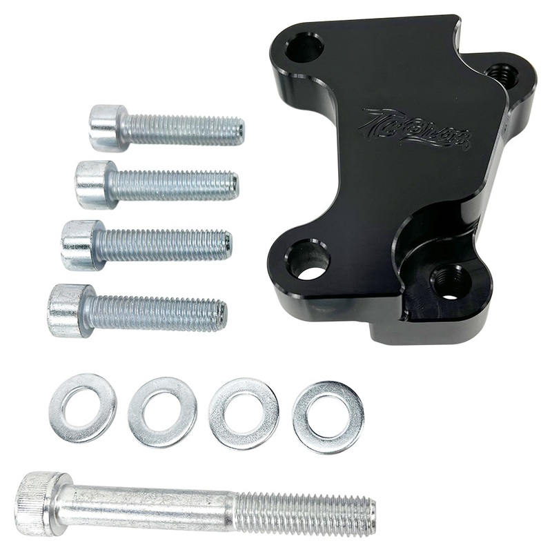 TC Bros. 12.6in Black Front Brake Bracket 2008-Up Harley OEM RH Caliper