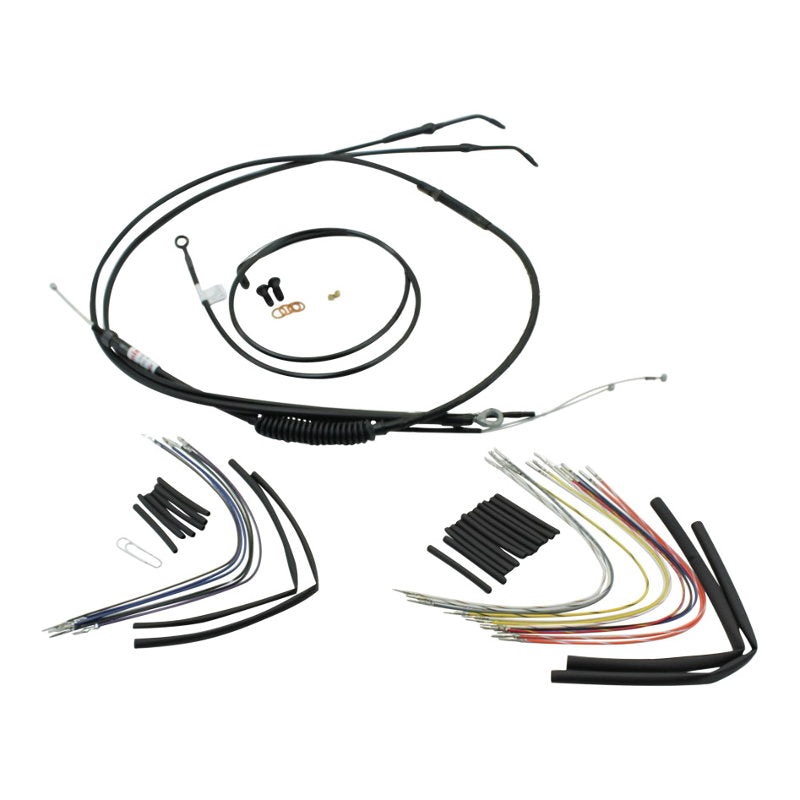Extended Cable / Brake Line Kit For 12" Ape Hangers Harley Sportster XL 1997-2003