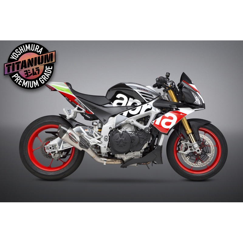 APRILIA RSV4/Tuono 17-20 Race Alpha T Slip-On Titanium Exhaust, w/ Titanium Muffler