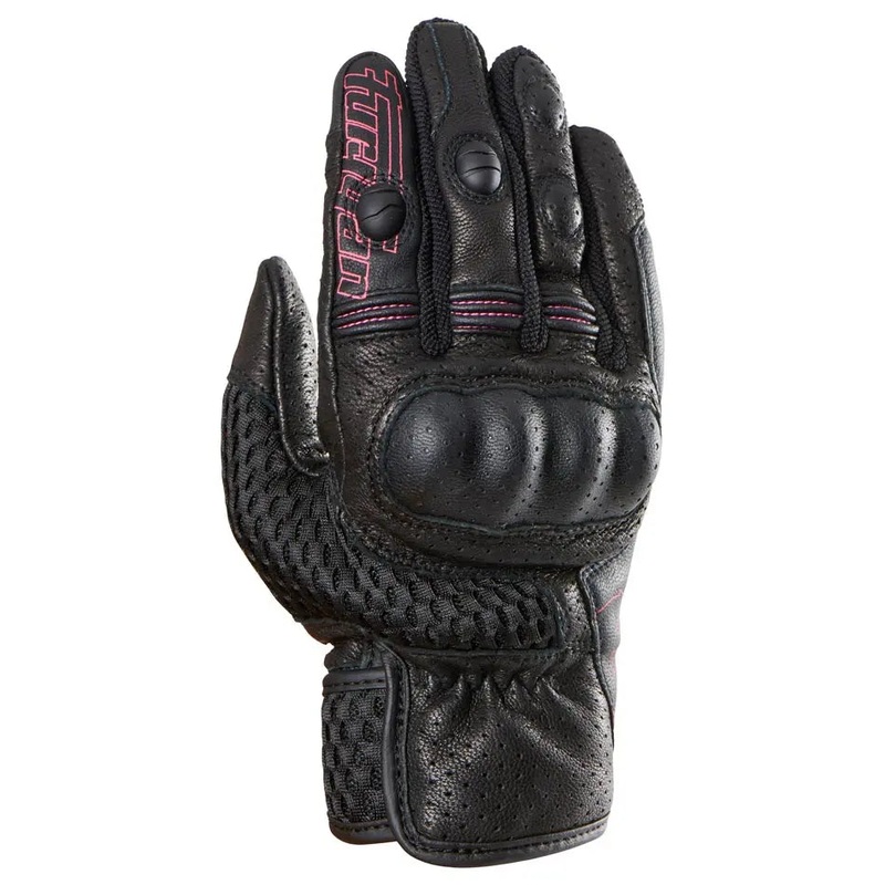 Furygan TD Air Ladies Leather Gloves Black / White / Pink