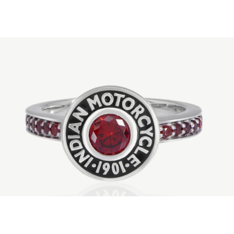 Rivet & Red Stone Ring