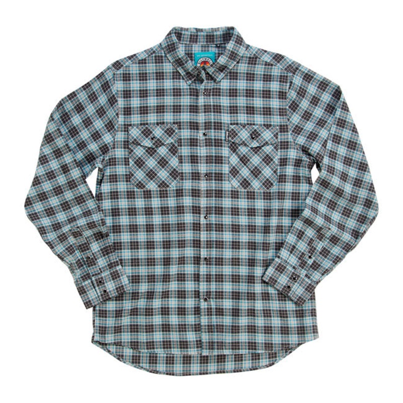 Biltwell Pacific Flannel Shirt Grey / Agave / Black