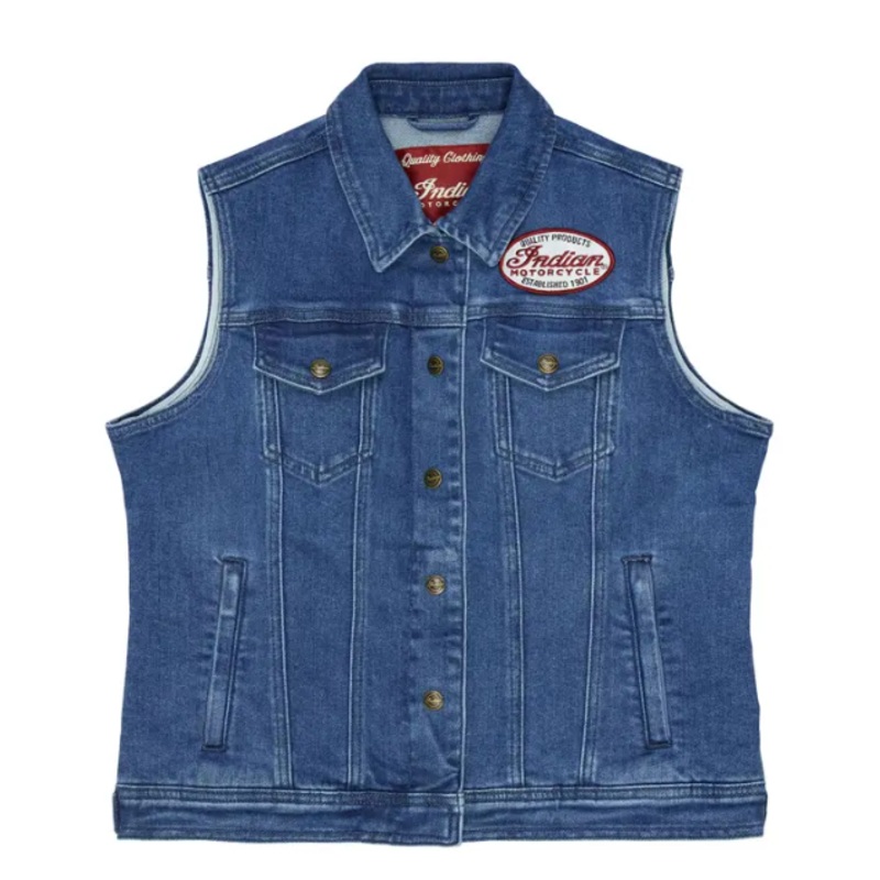 Women's Portland Denim Vest, Blue