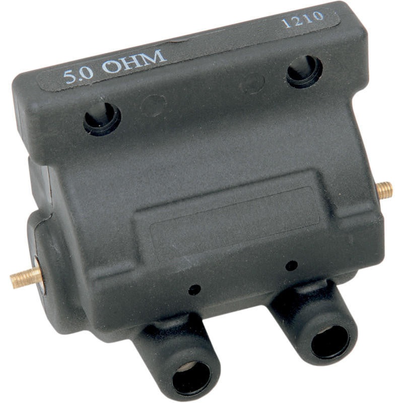 Drag Specialties 12 Volt - Ignition Coil - 5.0 Ohms - 1965-1979 - Black
