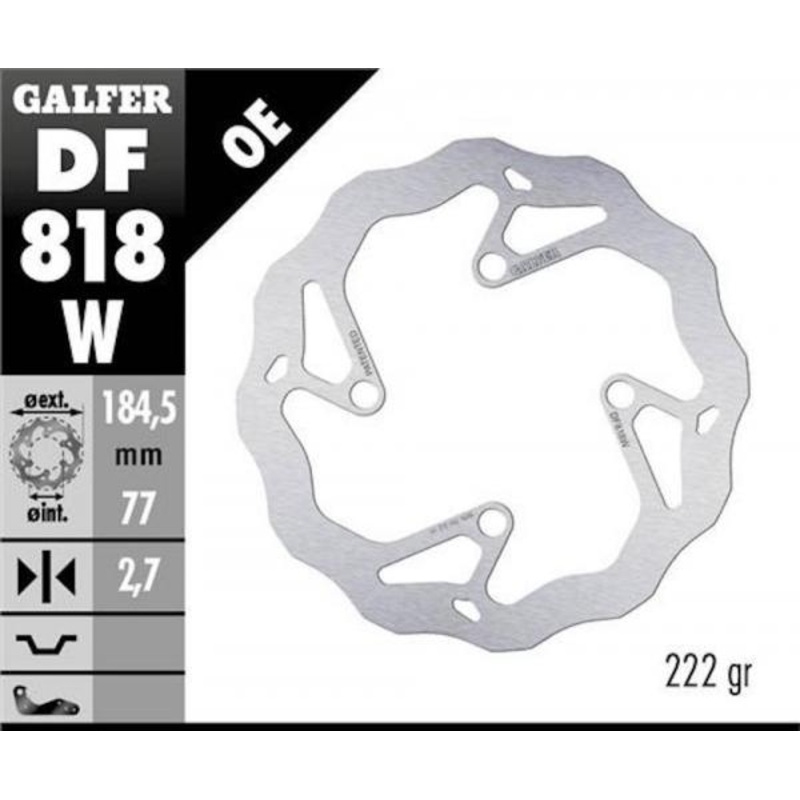 GALFER DF818W BETA REV / EVO FRONT BRAKE DISC