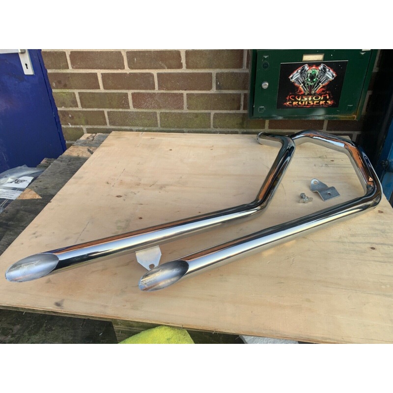Harley Davidson Sportster exhaust drag pipes 60-213 1986-1998 ultima chrome UK