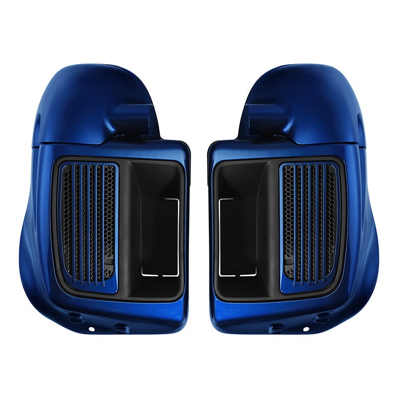 HR3 Superior Blue Vented Lower Fairing Kit For Harley Touring Models 2014-2023 (Fits water-cooled models)