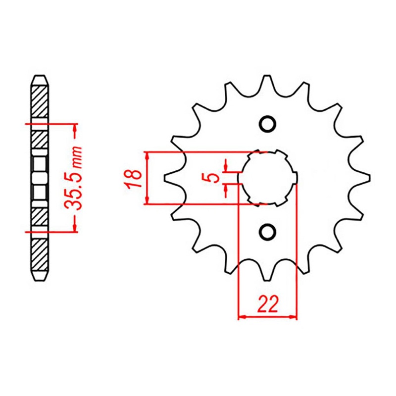 MTX 1559 Steel Front Sprocket #428