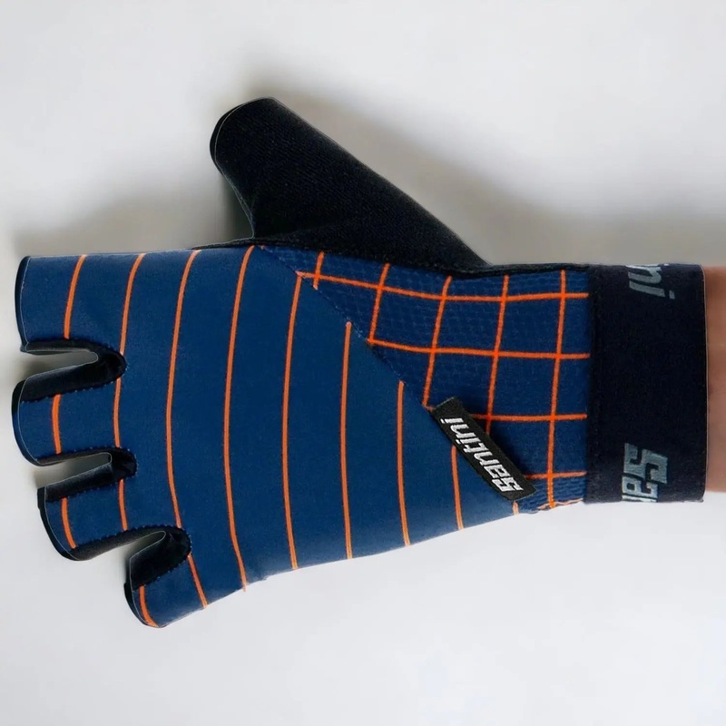 Santini SS21 Dinamo Gel Cycling Gloves Nautica Blue