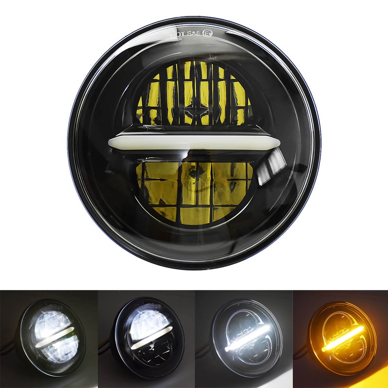 5.75" LED Headlamp Projector with DRL for Harley Motorcycle | Mactions