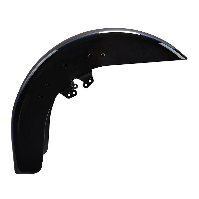 HR3 Gauntlet Gray Metallic / Vivid Black Motorcycle 18" Wide Tire Front Mudguard Fender For Harley Touring Models 2014-2023