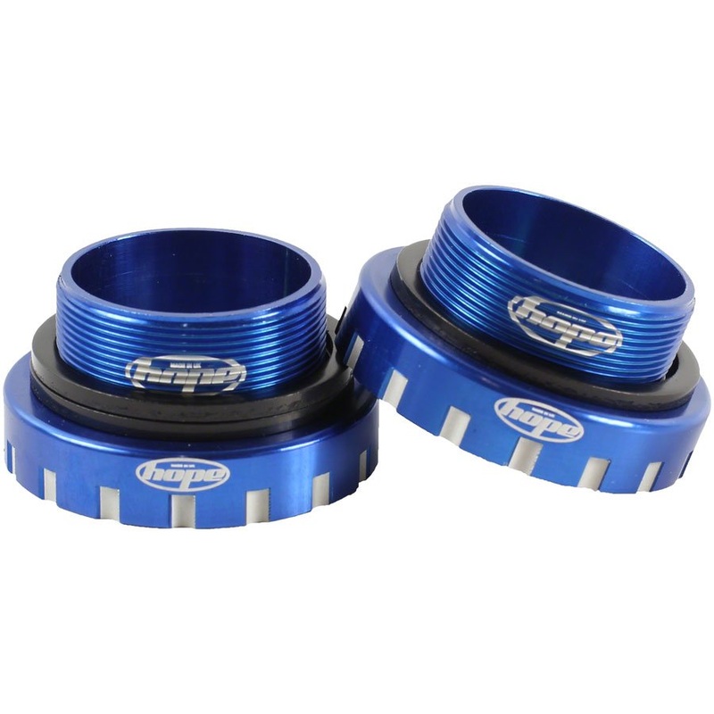 Hope BSA30 Threaded Bottom Bracket - 68/73/83/100/120mm For 30mm Spindle Stainless Blue