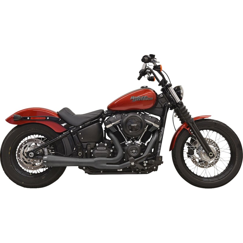 Road Rage 2:1  Exhaust System, Black 18+ Softail