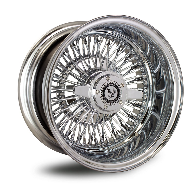4PCS LUXOR 13x7 WIRE WHEELS CHROME