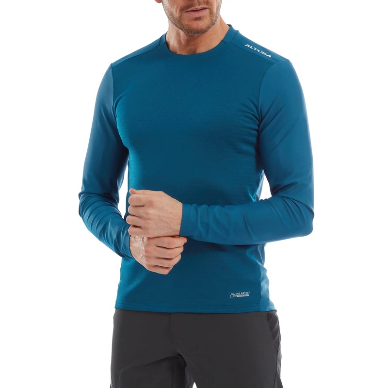 Altura Esker Polartec Long Sleeves Trail Cycle Jersey Navy
