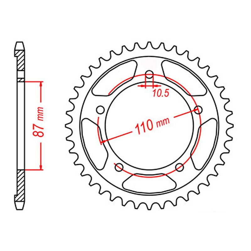 MTX 823 Steel Rear Sprocket #520