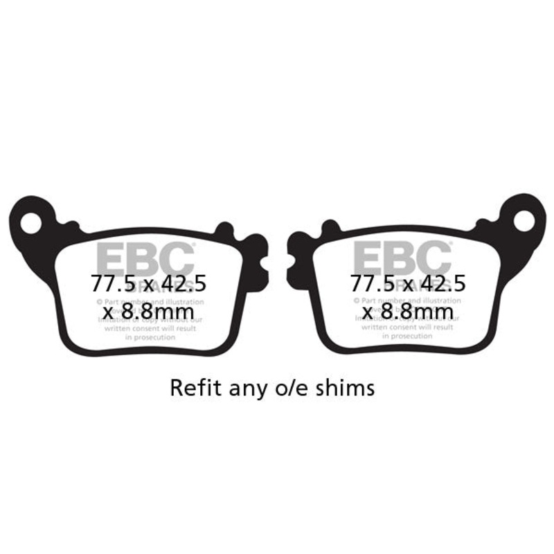 Brakes - FA436HH Fully Sintered - EBC (Rear)