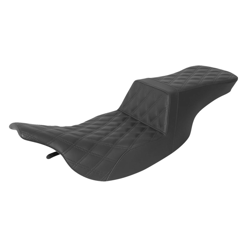 SADDLEMEN - Tour Step-Up Seat - Full Lattice Stitch - Black - FL '97-'07