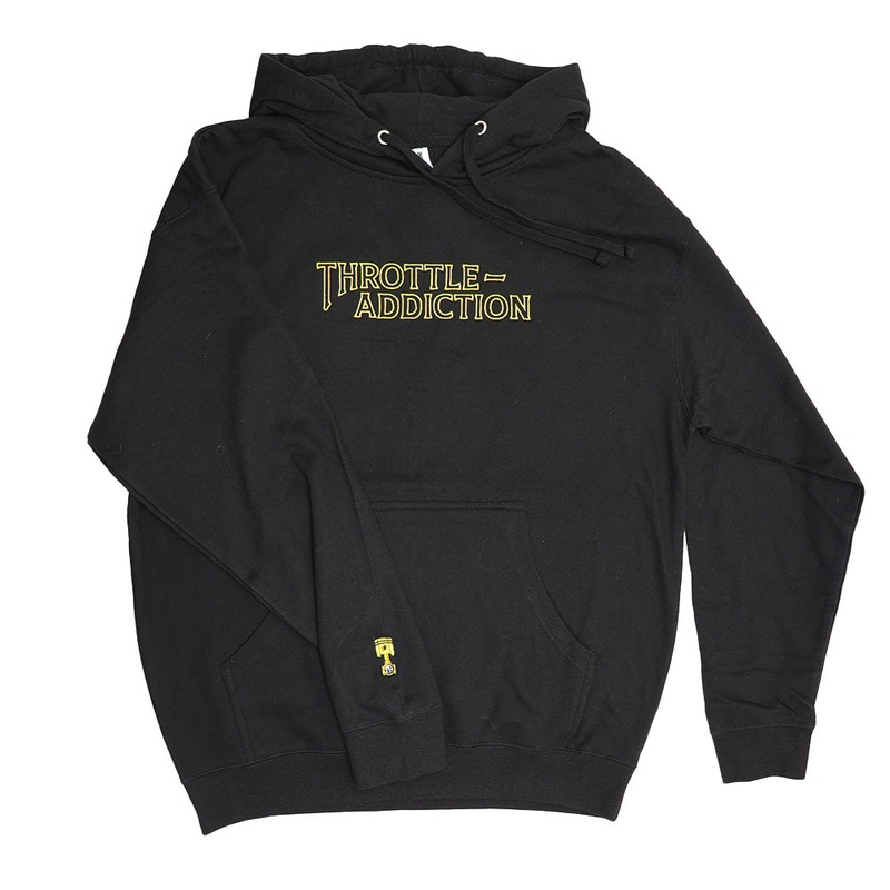 Throttle Addiction Embroidered Hoodie - Black