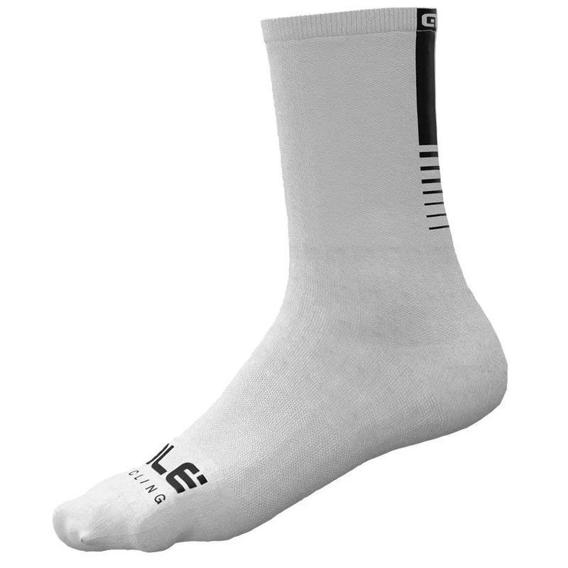 Ale Clothing Light Brrr 16 CM Cycle Socks White
