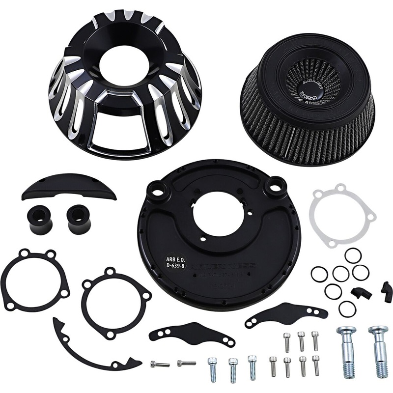 Deep Cut Inverted Series Air Cleaner, Black - 91-21 XL Sportster
