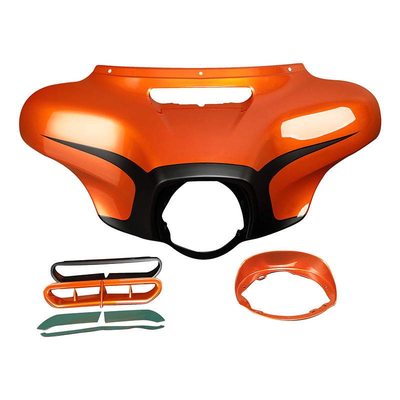 HR3 Scorched Orange / Black Denim Outer Batwing Fairing Cowl Upper 2019 STREET GLIDE SPECIAL( FLHXS