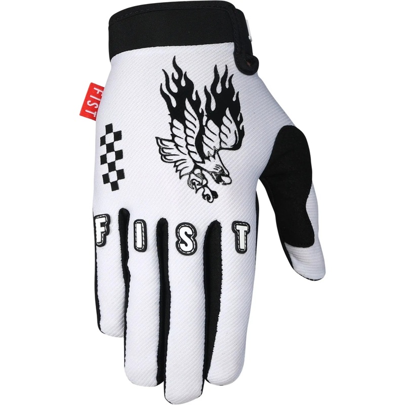 Fist Handwear Chapter 26 Baxter Maiwald Soaring Eagle Cycle Gloves White / Black
