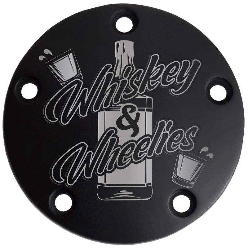 Harley Points Cover - Whiskey & Wheelies - Black
