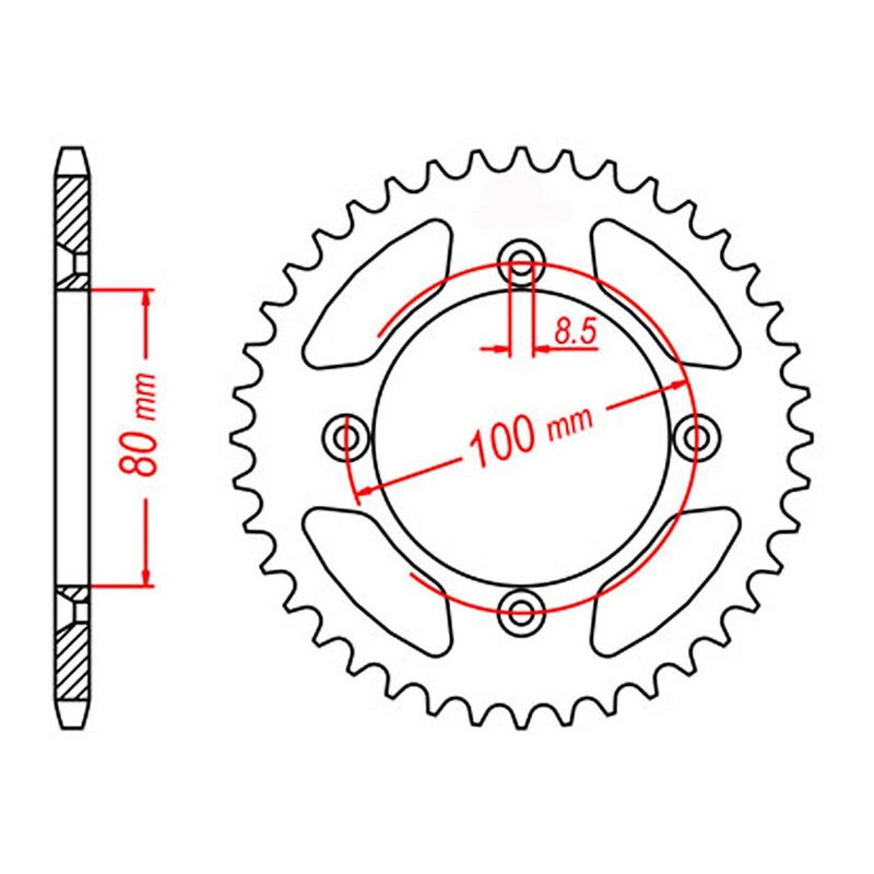 MTX 1214 Steel Rear Sprocket #420