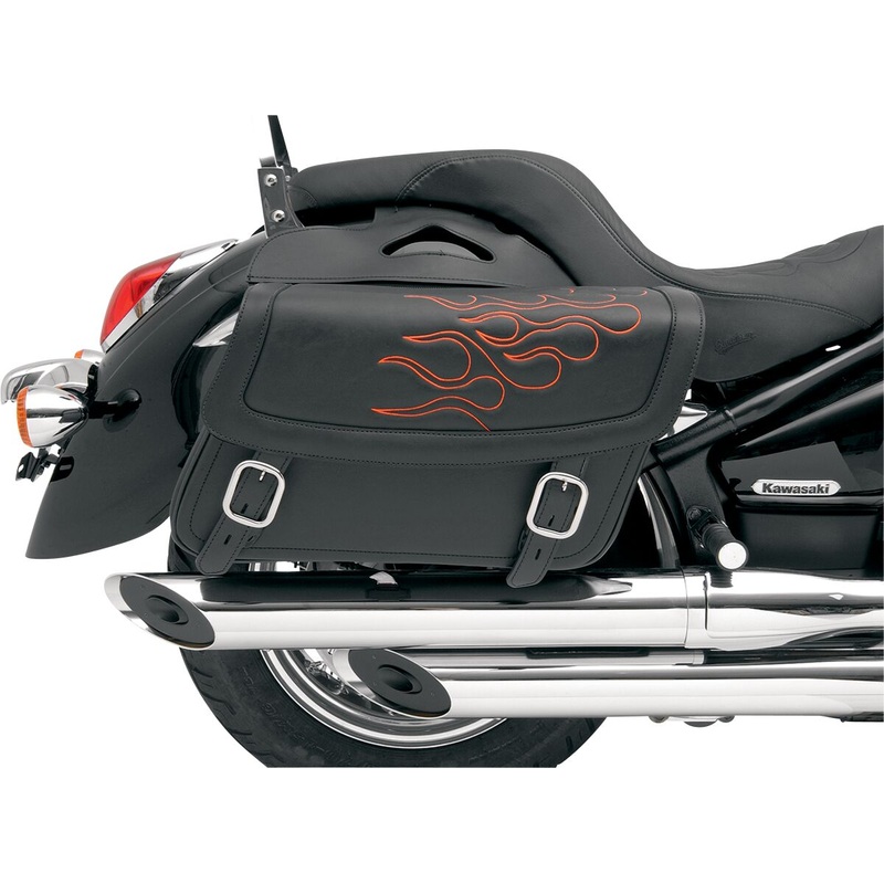 Saddlemen Highwayman Tattoo Saddlebags Black / Orange