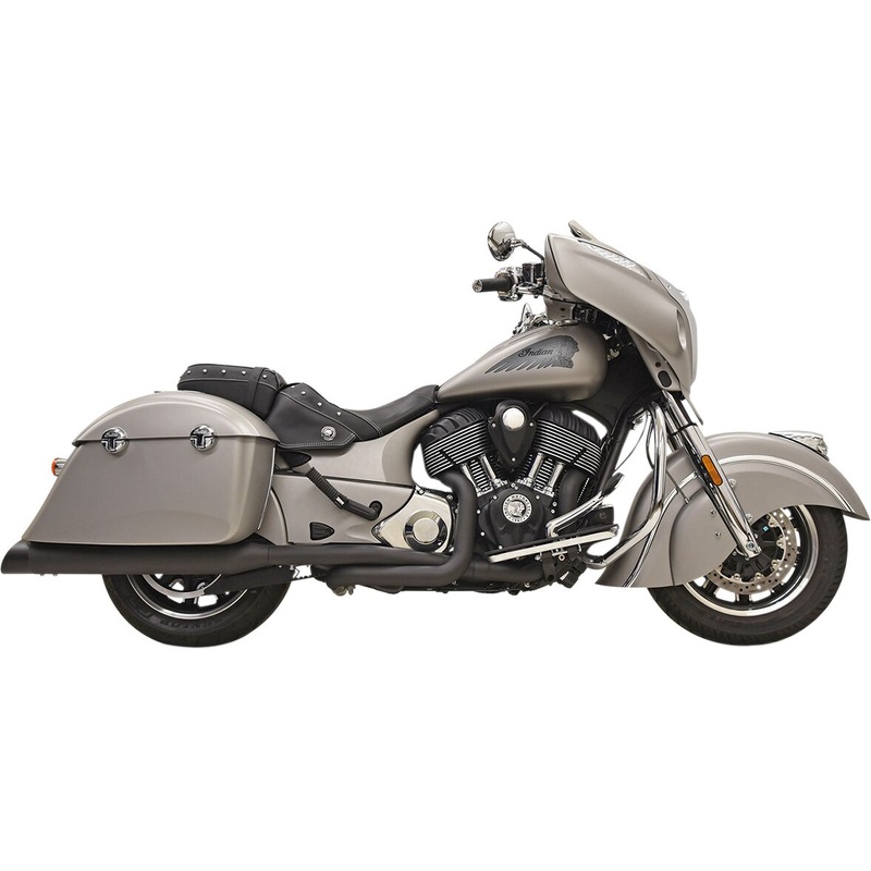 4" True Duals Exhaust System, Black - Chieftan & Road Master