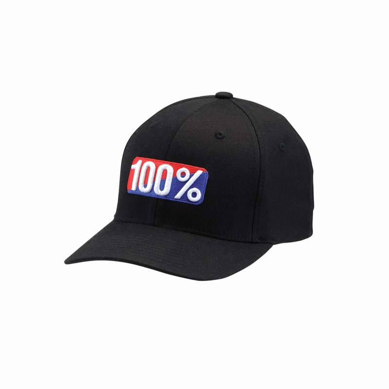 100% Classic Flexfit Hat Black