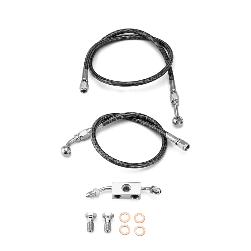 2012-2023 Harley Sportster XL883 XL1200 w/ ABS Extended Length ABS Hydraulic Front Brake Line Kit (for 16"-18" Handlebar)