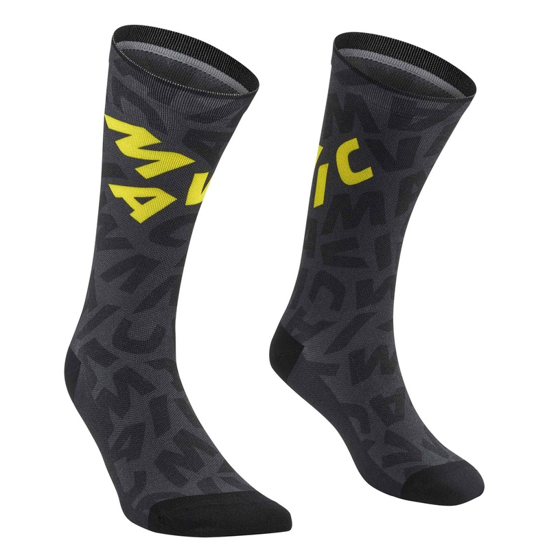 Mavic Aksium Graphic High Cycle Socks Black / Yellow